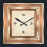 Elegant Art Deco Fyrkantig Klocka<br><div class="desc">Underbar utformning. Du kommer att kärlek det som andra. Du kan fritt använda designen för andra produkter eller lägga till text. Följ mig för mer. Tack. Ha en trevlig dag.</div>