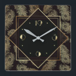 Elegant Art Deco Fyrkantig Klocka<br><div class="desc">Underbar klockdesign. Du kommer att kärlek det som andra. Du kan fritt använda den här designen för andra produkter som du gillar eller anpassa och lägga till texten. Följ mig för mer. Tack. Ha en trevlig dag.</div>