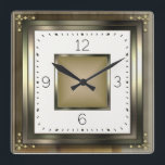 Elegant Art Deco Fyrkantig Klocka<br><div class="desc">Underbar utformning. Du kommer att kärlek det som andra. Du kan fritt använda designen för andra produkter eller lägga till text. Tack. Följ mig för mer. Ha en trevlig dag.</div>