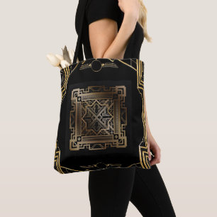 Elegant Art Deco Gatsby Bröllop Tote Bag Tygkasse