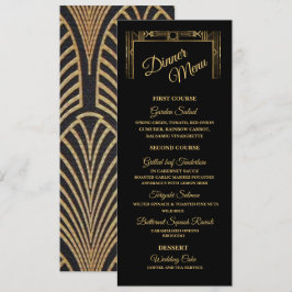 Elegant Art Deco Gatsby Dinner Meny