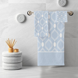Elegant Art Deco Geometric Blue and White