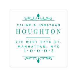 Elegant Art Deco-gift par Returadress Självfärgande Stämpel