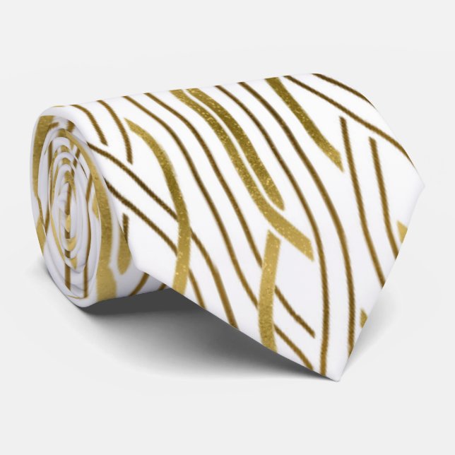 elegant art deco golden mönster tie slips (Rullad)