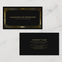 Elegant Art Deco Guld Ram på Svarta havet