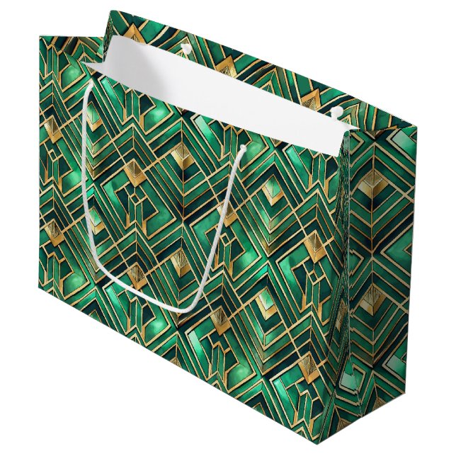 Elegant Art Deco-kakel Mönster (Framsidan Vinklad)