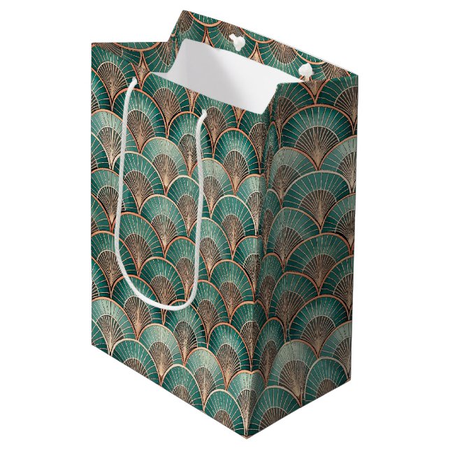 Elegant Art Deco-kakel Mönster  (Framsidan Vinklad)