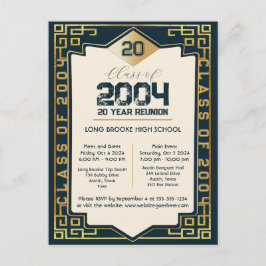 Elegant Art Deco-klass 2004 20 års HS-återförening Vykort