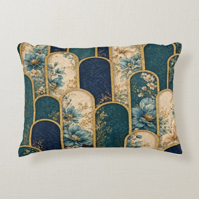 Elegant Art Deco Ländkudde Prydnadskudde (Framsidan)