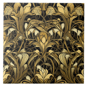 Elegant art deco mönster kakelplatta