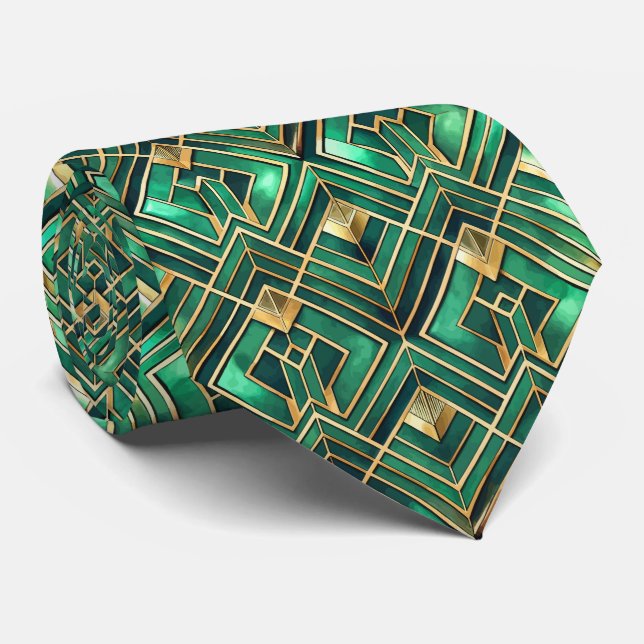 Elegant Art Deco-mönster med kakel Slips (Rullad)
