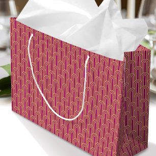 Elegant Art Deco-mönster Valvbågar Rosa Guld Chic