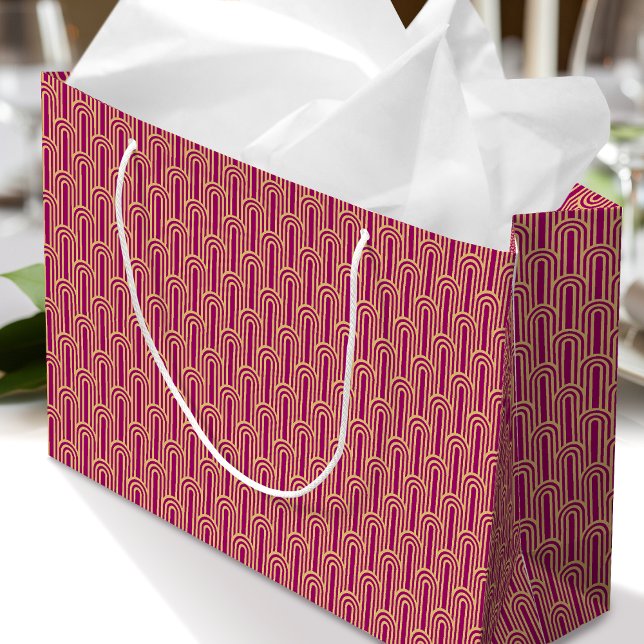 Elegant Art Deco-mönster Valvbågar Rosa Guld Chic (Skapare uppladdad)