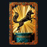 Elegant Art Deco Panter Siluett Svart Guld Poster<br><div class="desc">En mystisk och elegant svart panter siluett i en lyxig geometrisk ram. Elegant, kattliknande och perfekt retro.</div>