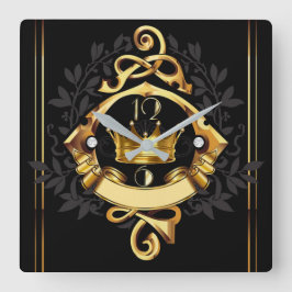 Elegant art deco-personlig fyrkantig klocka