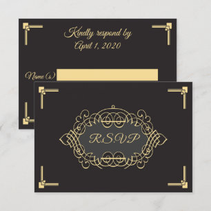 Elegant Art Deco Reception OSA kort