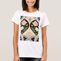 Elegant Art Deco Rosa Rosor & Liljor Blommig