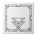 Elegant Art Deco Simple Geometric Ram Kakelplatta<br><div class="desc">Elegant enkel svart konst dekorativ dekorativ dekorativ ram inslag på en vit keramisk bricka. Slimmad chic,  perfekt för en modern eller konsthugg vintage stil insida.</div>
