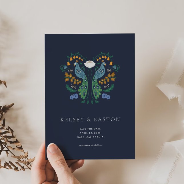 Elegant Art Deco Spara datumkort med foto Spara Datumet (Skapare uppladdad)