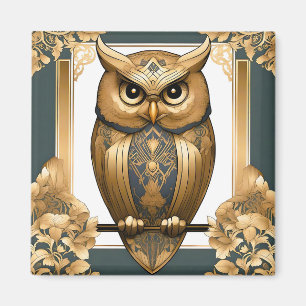Elegant Art Deco Uggla Magnet