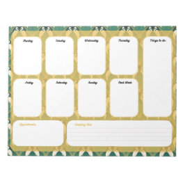 Elegant Art Deco-veckoprogram - Veckovis Anteckningsblock