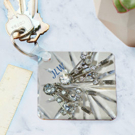 Elegant Art Deco Vintage Rhinestones Glam Nyckelring