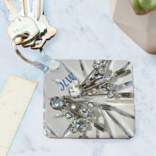 Elegant Art Deco Vintage Rhinestones Glam Nyckelring