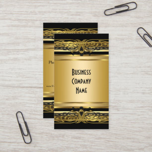 Elegant Art Deco visitkort guld svart