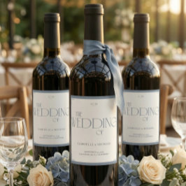 Elegant Art Deco Wedding Welcome Sign Vinflaska Etikett