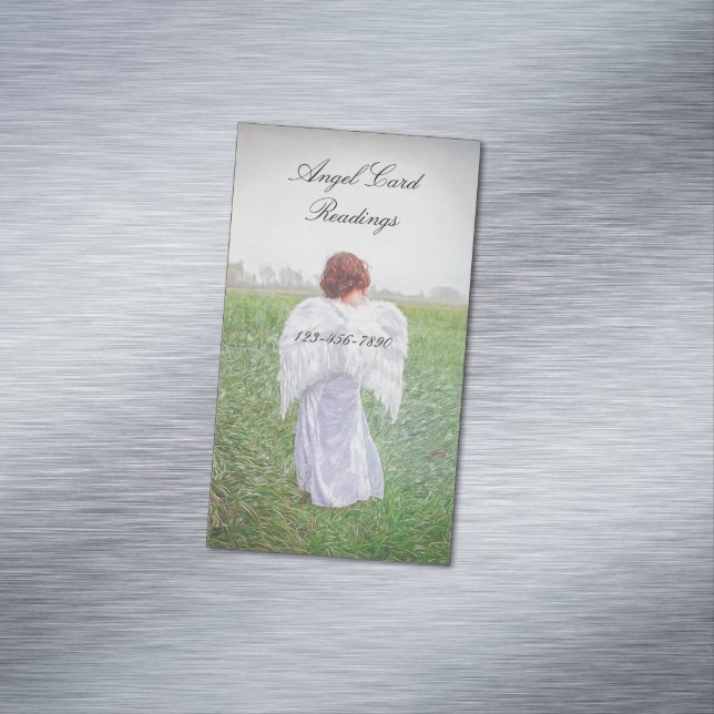 Elegant Art Design Angel Card-läsning Magnetiska Visitkort (In Situ)