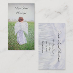 Elegant Art Design Angel Card-läsning Visitkort