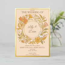 Elegant Art Nouveau Blommig Bröllop