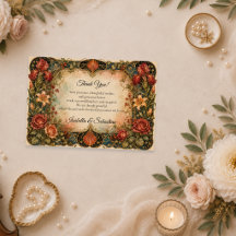 Elegant Art Nouveau Blommig Bröllop