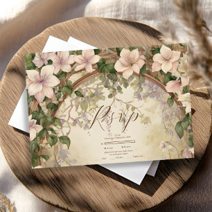 Elegant Art Nouveau Bröllop OSA Kort