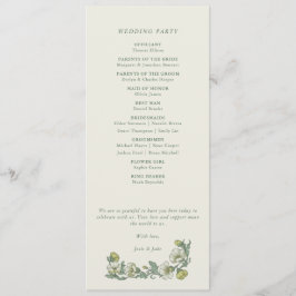 Elegant art nouveau floral wedding program