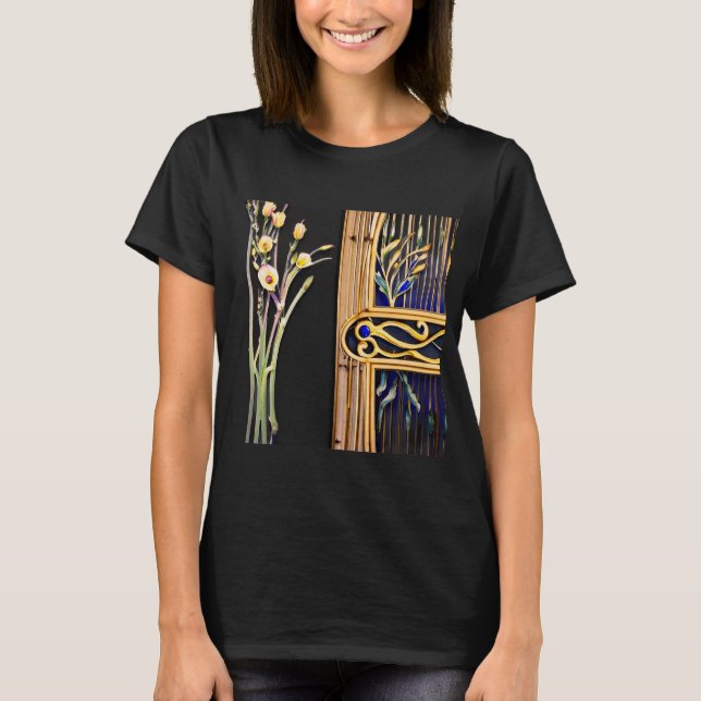 Elegant Art nouveau - Konstruktion för flödesrader T Shirt (Framsida)