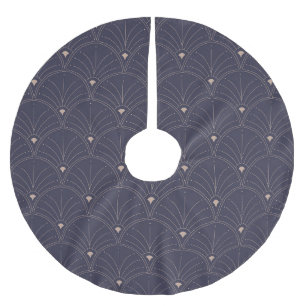 Elegant art nouveau, minimalistiskt mönster. julgransmatta borstad polyester