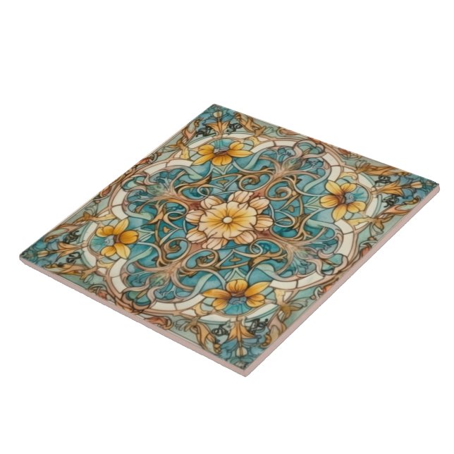 elegant art nouveau mönster kakelplatta (Sidan)