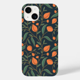 Elegant Art nouveau Orange Blommigt Hand plockade
