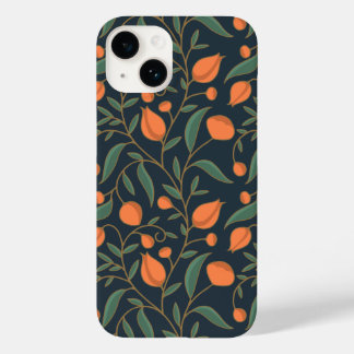 Elegant Art nouveau Orange Blommigt Hand plockade