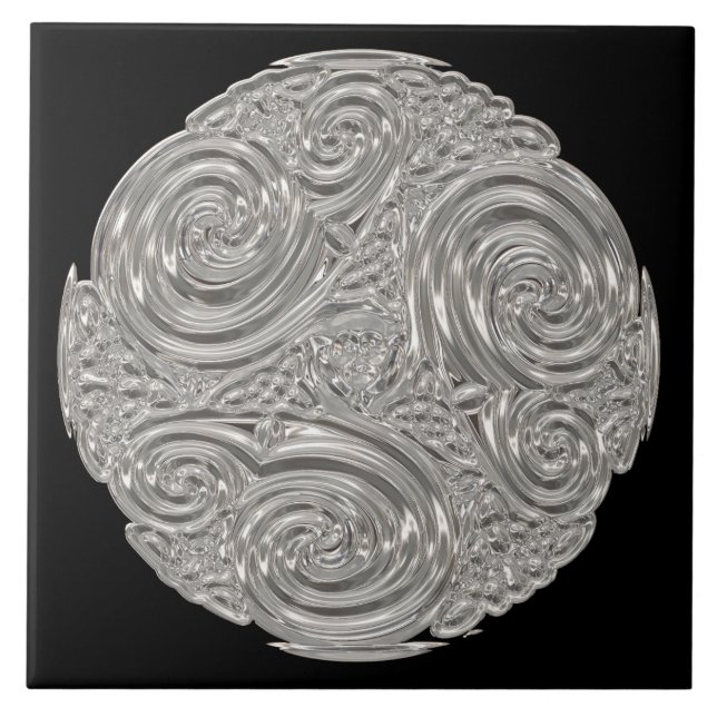 Elegant art nouveau silver kakelplatta (Framsidan)