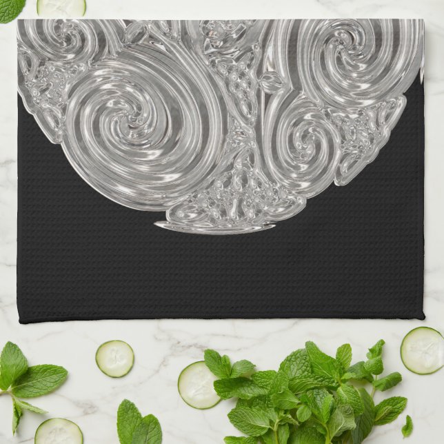 Elegant art nouveau silver kökshandduk (Vikta)