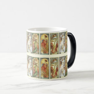 Elegant Art nouveau Woman Vintage affisch Magisk Mugg