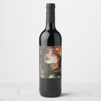 "Elegant Artistic Vin Label Design" Vinflaska Etikett