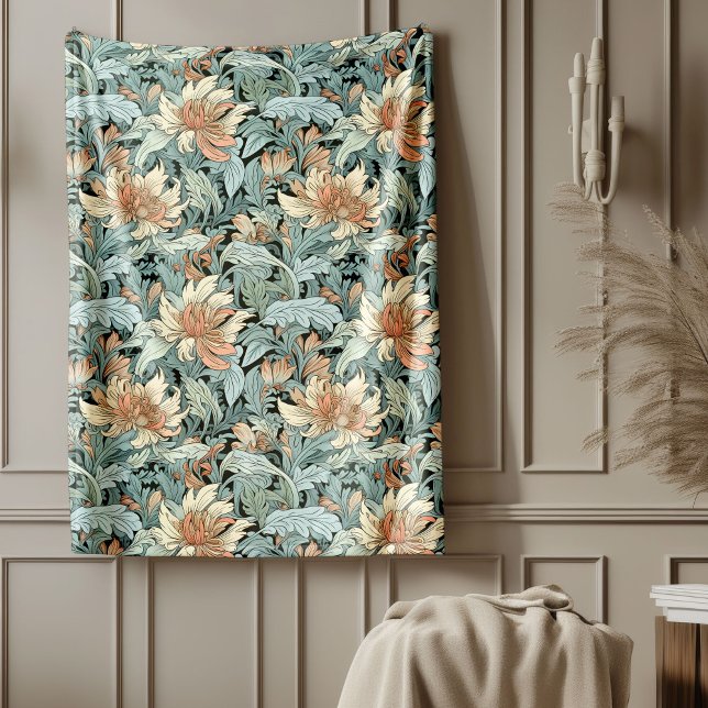 Elegant Arts & Crafts William Morris Inspired Fleecefilt (Elegant Arts & Crafts William Morris Inspired Fleece Blanket)