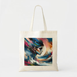 Elegant Asbstruct Colorful Woman Tote Bag Tygkasse