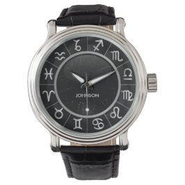 Elegant Astrologitecken - 12 zodiaksymboler Armbandsur