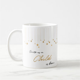 Elegant Åt oss Ett barn är Born Guld jul Kaffemugg