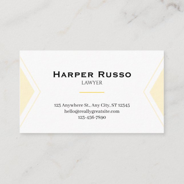 Elegant Attorney Business Card | Lawyer & Legal Visitkort (Baksida)