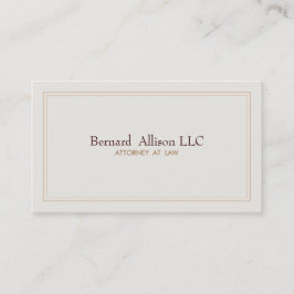 Elegant Attorney Ivory Professionell Traditional Visitkort